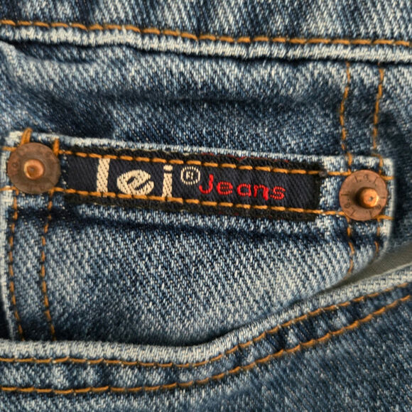 Vintage L.E.I. Jean Shorts Daisy Dukes Size 11 – High Rise Cutoff Retro - Picture 6 of 6